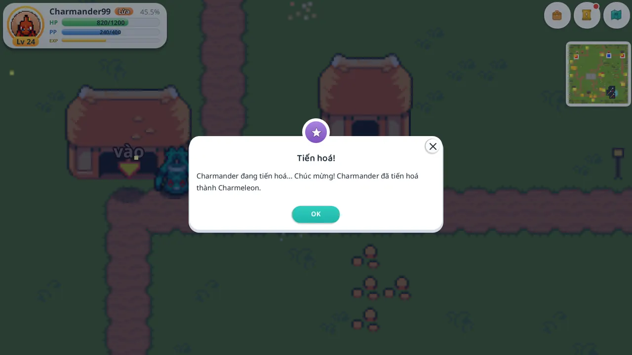 Ảnh trong game: Tiến hoá